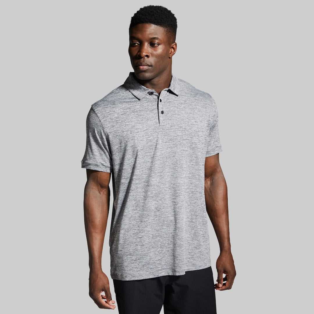 Athleisure Polo (Heather Grey)