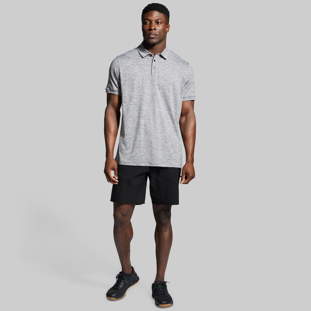 Athleisure Polo (Heather Grey)