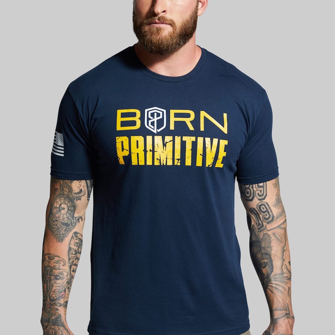 Brand Tee (Midnight Navy/Gold)