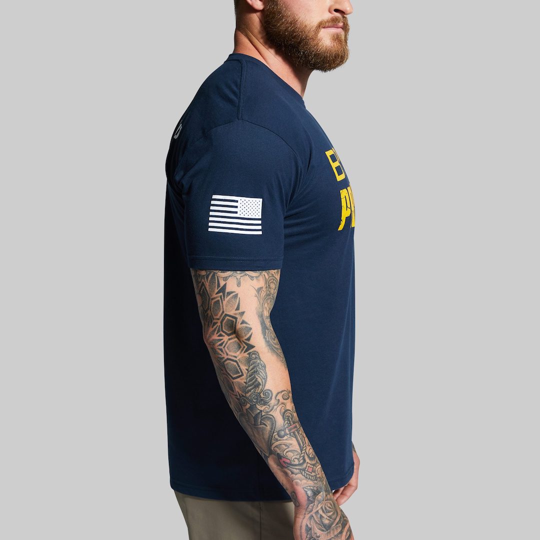 Brand Tee (Midnight Navy/Gold)