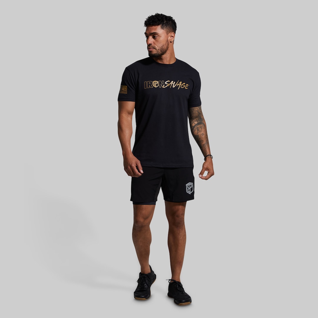 unisex tee worn by man