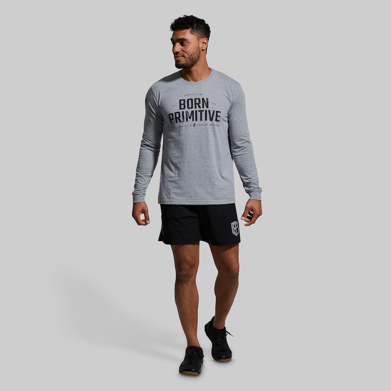 Property of Born Primitive Long Sleeve (Dark Heather Grey)
