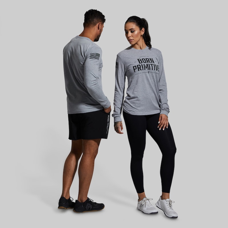 Property of Born Primitive Long Sleeve (Dark Heather Grey)