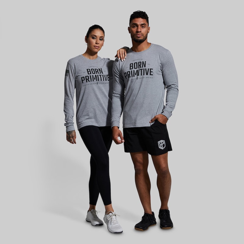 Property of Born Primitive Long Sleeve (Dark Heather Grey)