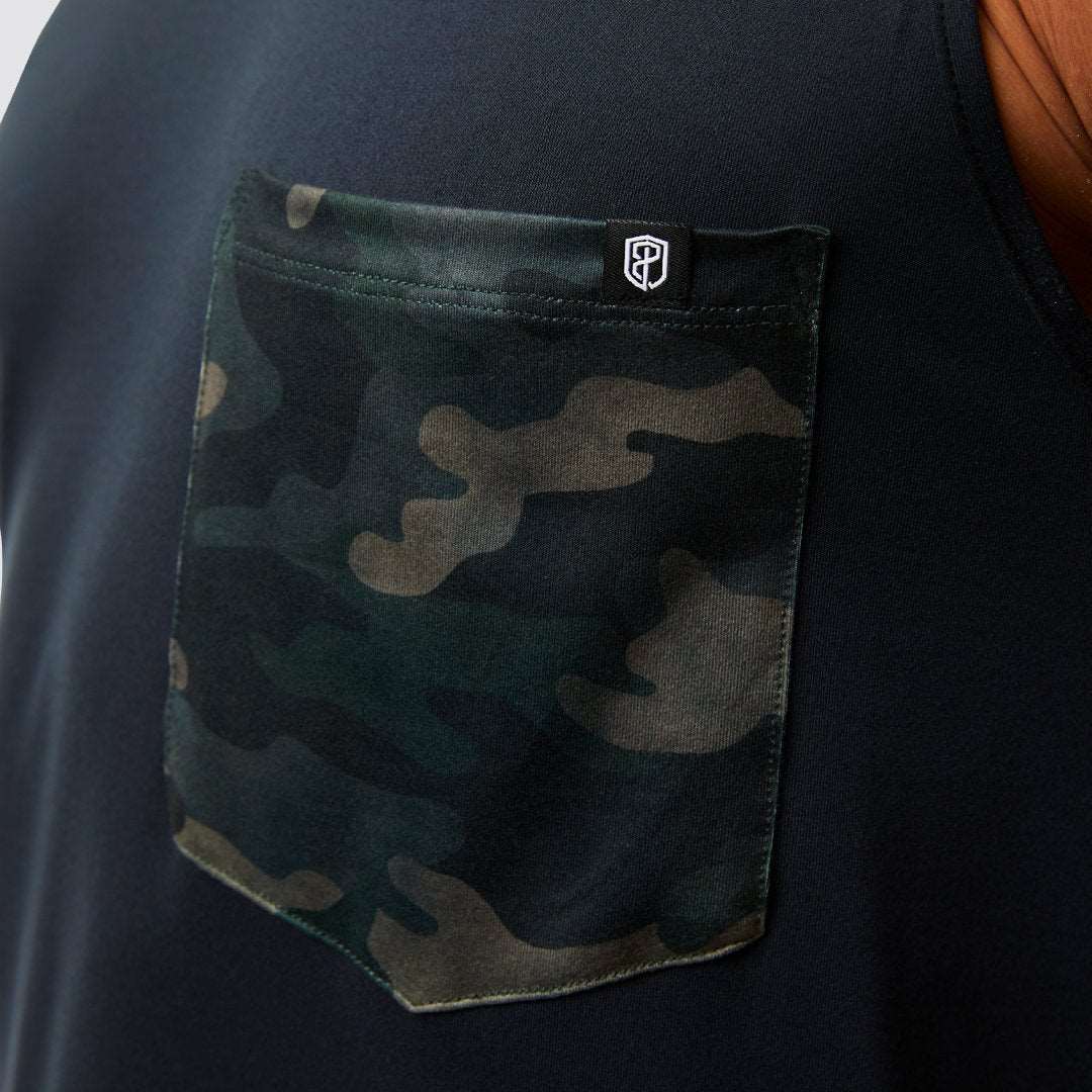 Athleisure Pocket Tank (Black-Earth)