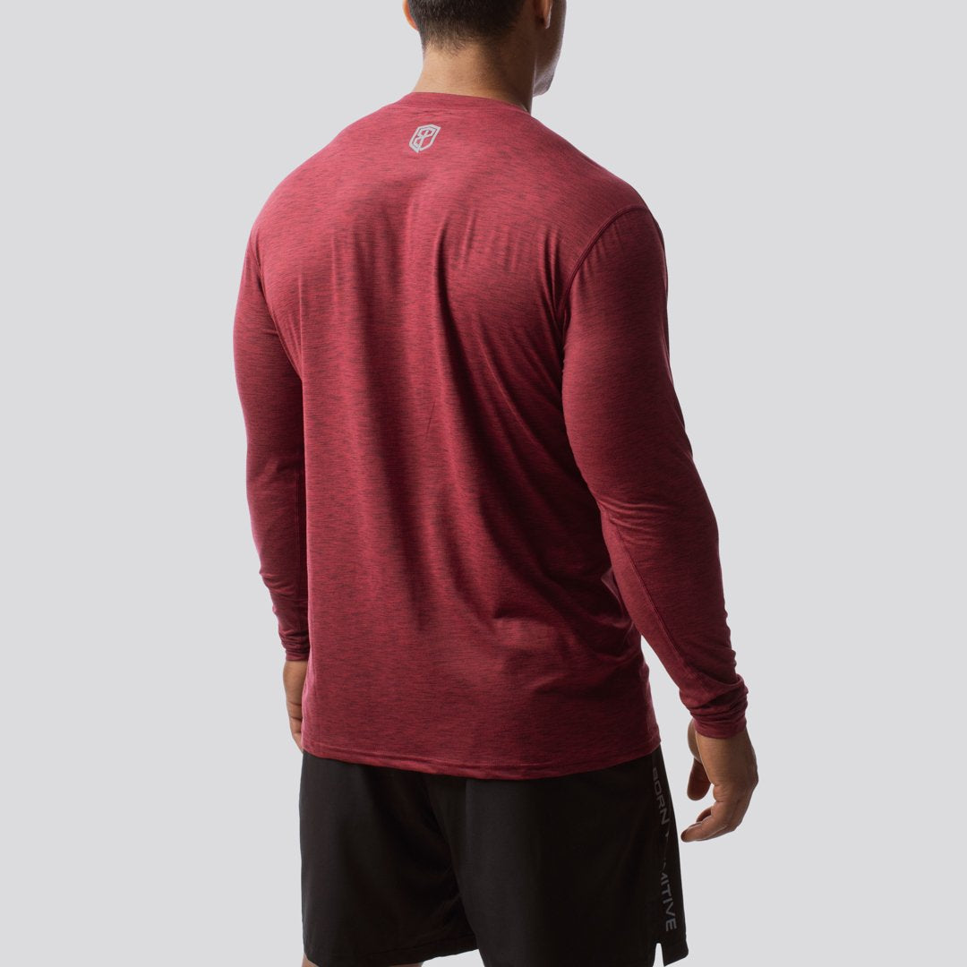 Athleisure Long Sleeve Crew (Maroon)