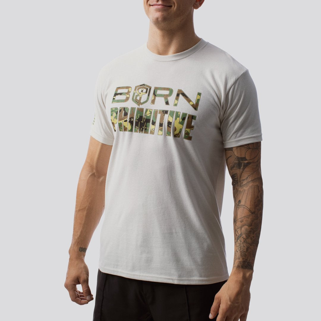 Hungriest Man Eats T-Shirt 2.0 (Woodland-Sand)