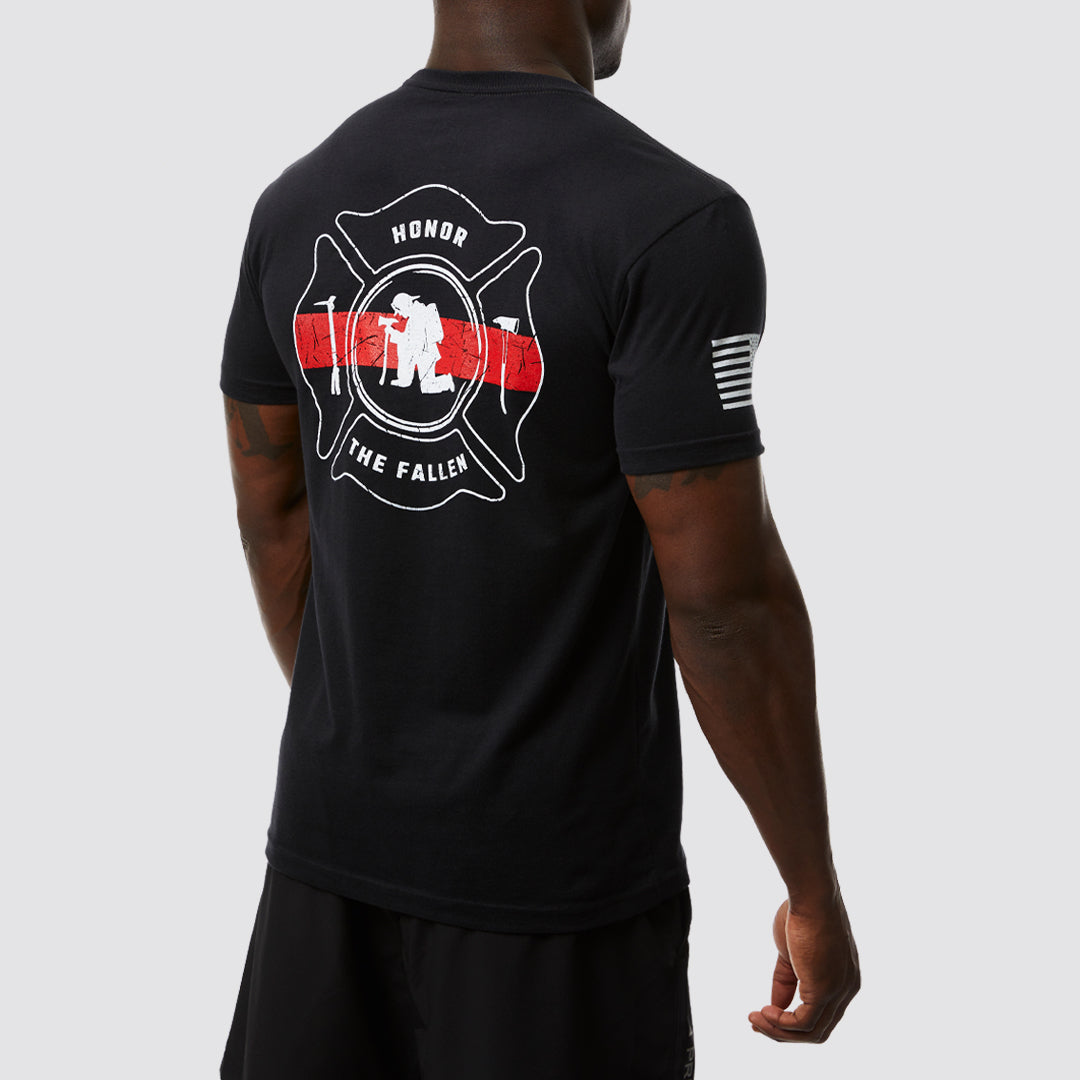 Honor the Fallen T-Shirt 2.0 (Thin Red Line Firefighter)
