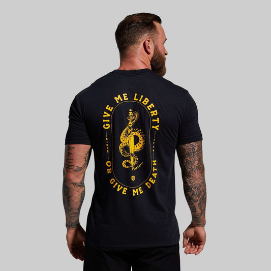 Men Give Me Liberty T-Shirt (Black)