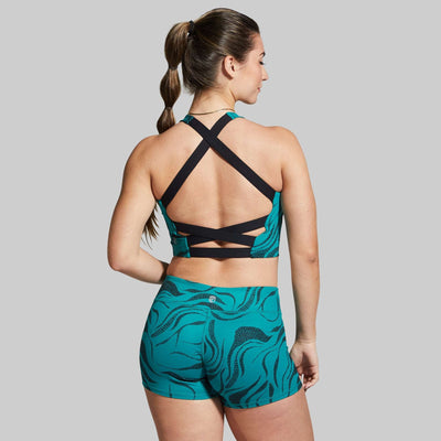 Balance Sports Bra (Emerald Dot)