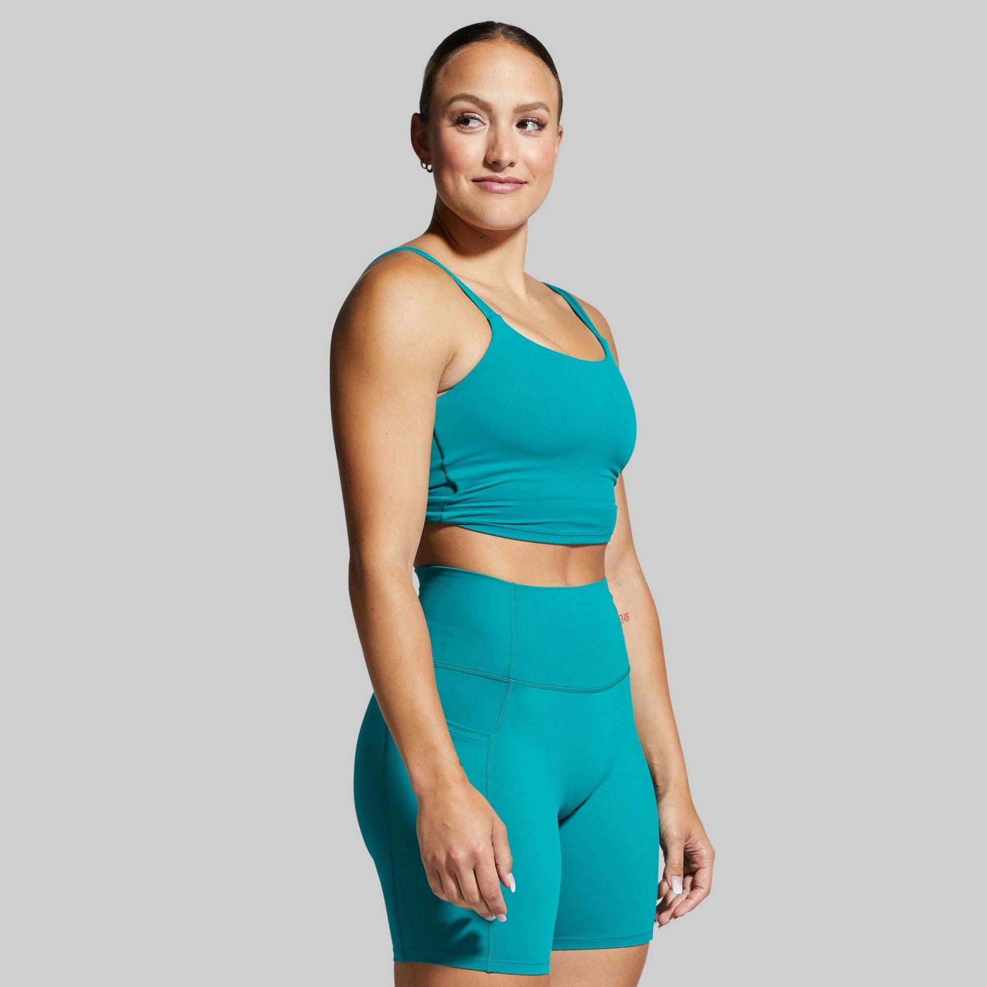 Women Twisted Sports Bra (Emerald)