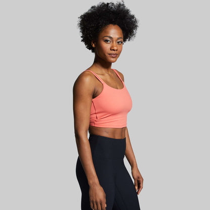 Women Twisted Sports Bra (Spiced Coral)