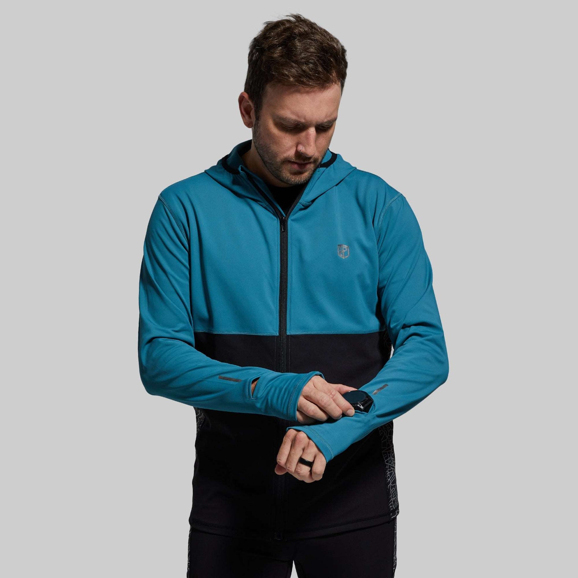Men's Pace Hooded Run Top (Hydro)