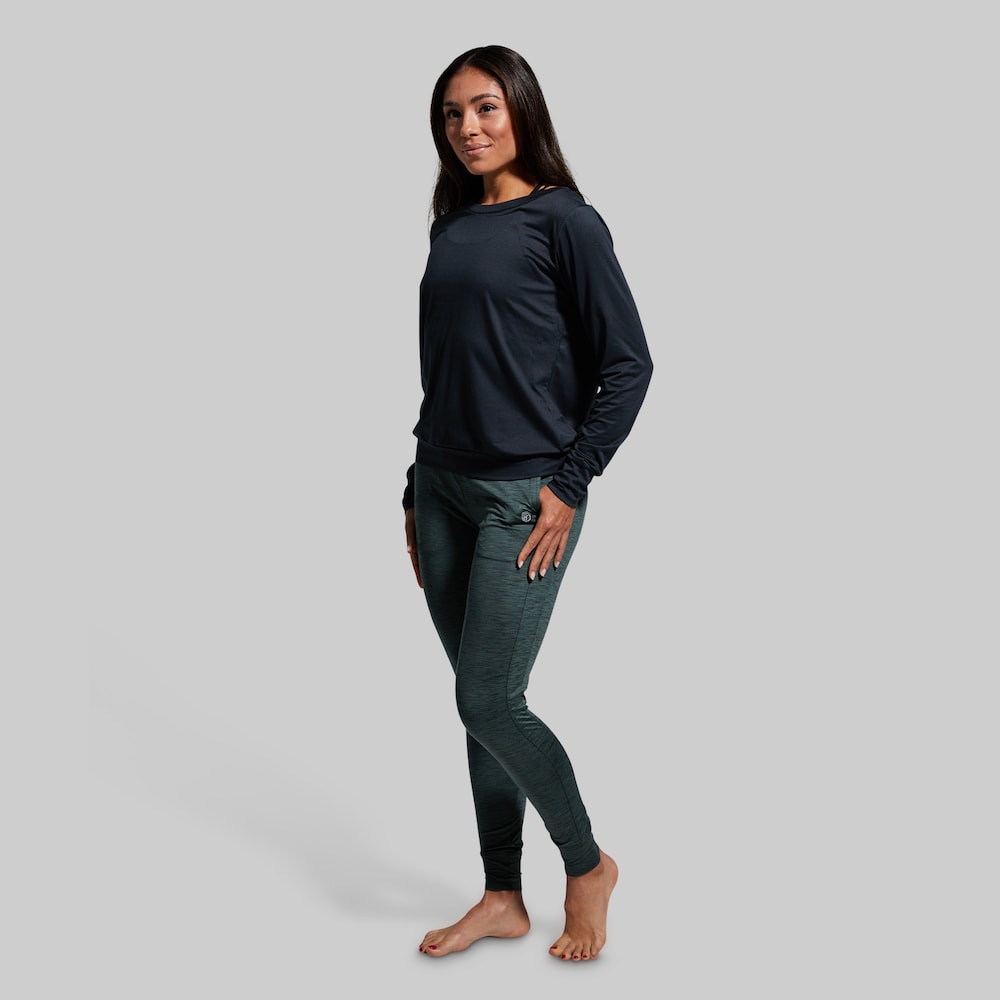 Athleisure Warm Up (Black) womens long sleeve