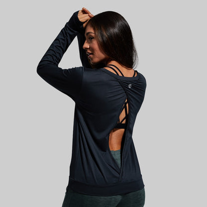 Athleisure Warm Up (Black) womens long sleeve