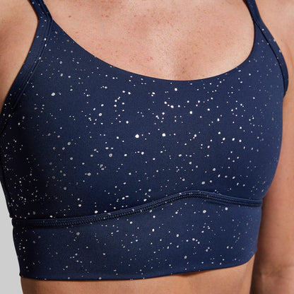 Radiance Sports Bra - Navy with silver flecks