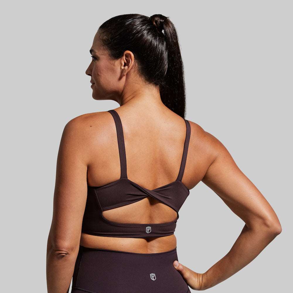 Womens Your Go SPorts Bra in deep plum