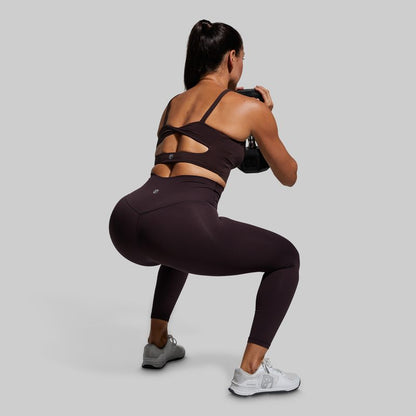 Your go to sports bra in deep teal- for women - with matching high waisted leggingsWomens Your Go SPorts Bra in deep plum with squat proof leggings