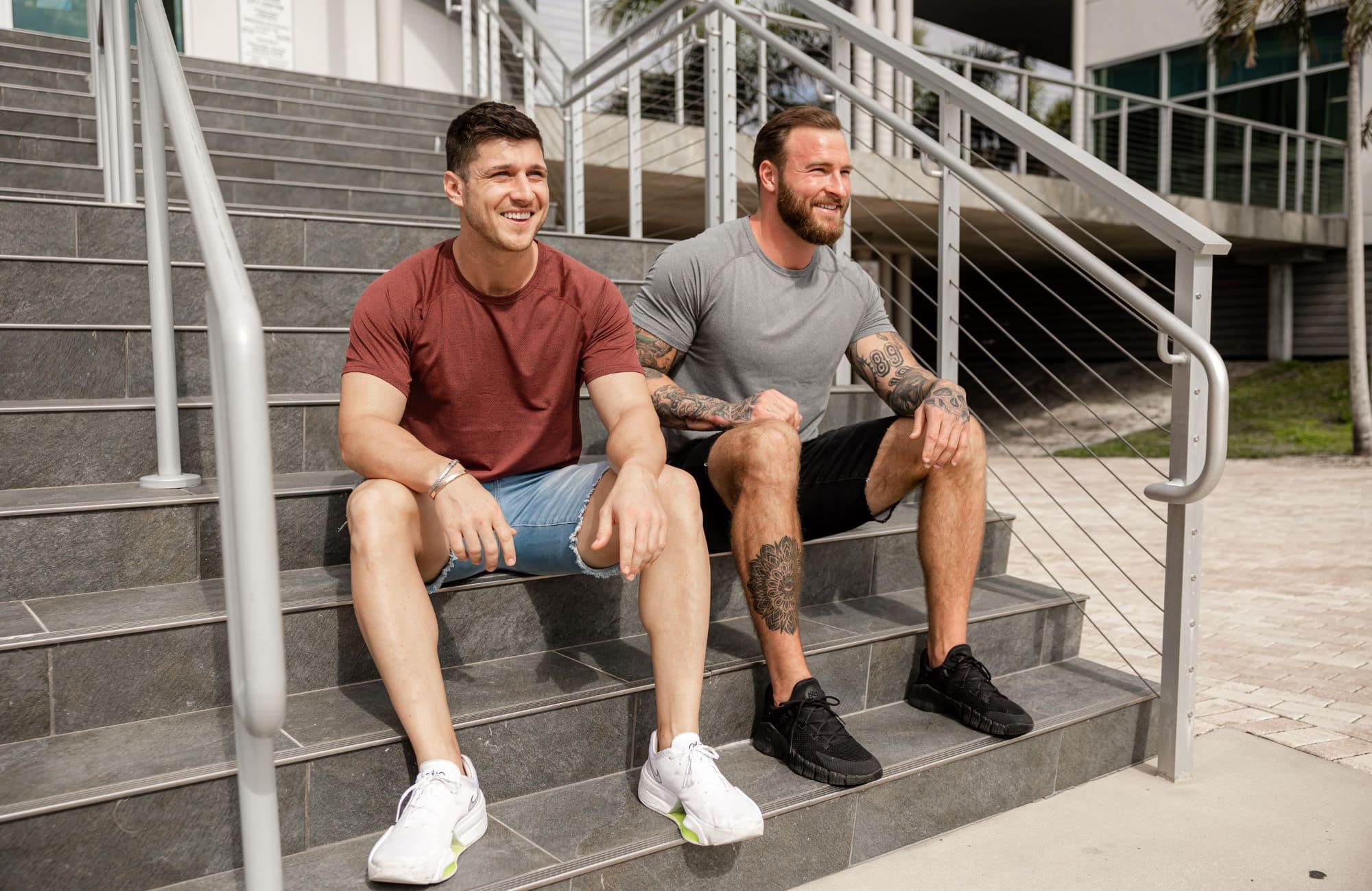 soft fabric tees and stretchy denim jort