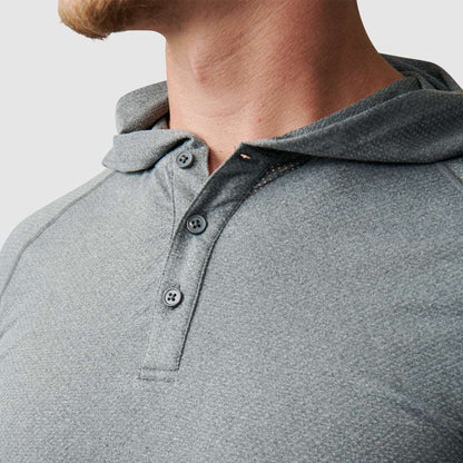 Heritage Henley Hoodie (Heather Grey)