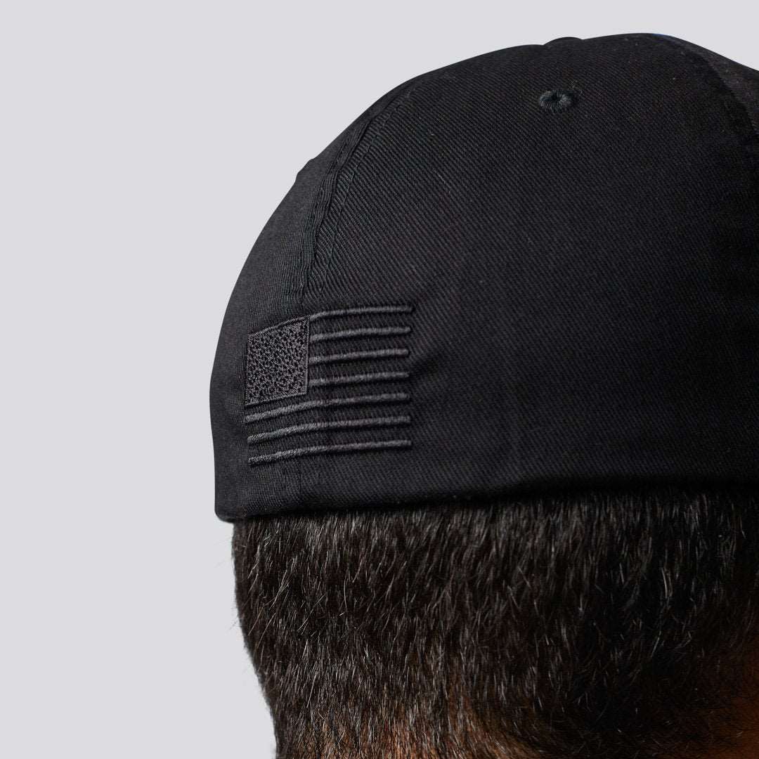 Logo FlexFit Hat (Murdered Out Black)