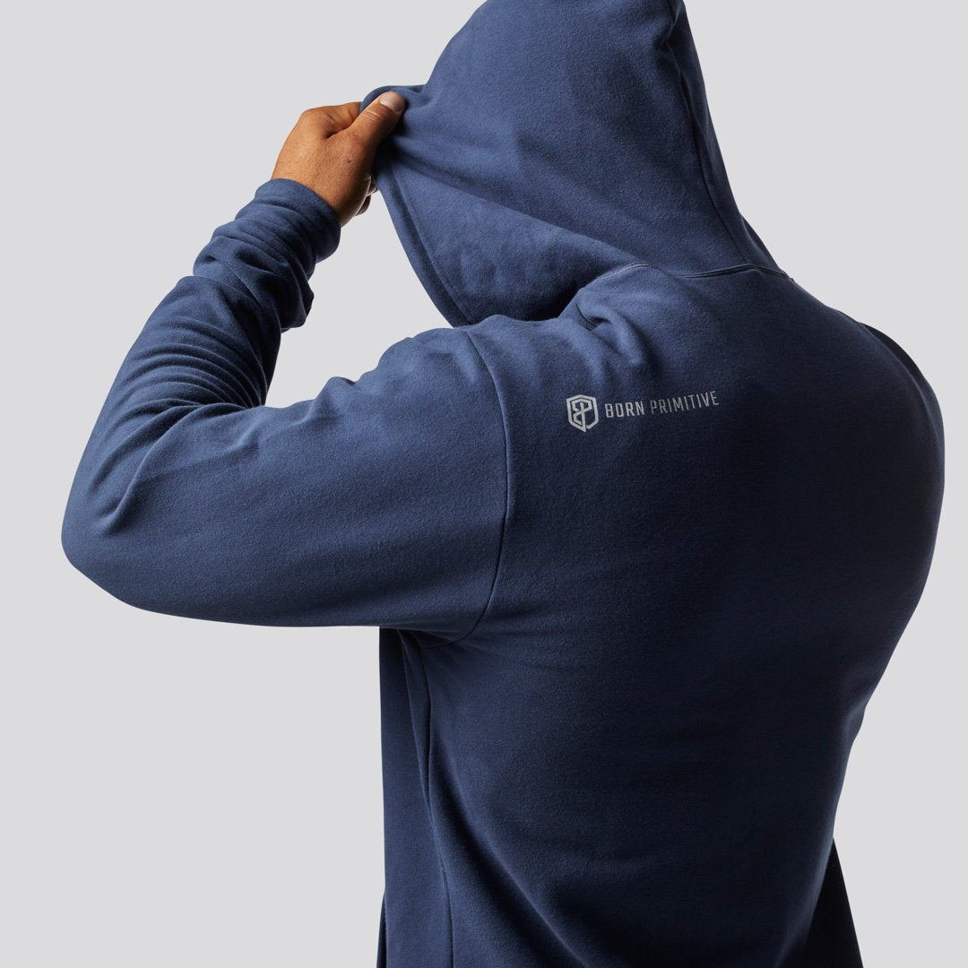 Zip Up Unmatched Unisex Hoodie (Navy)