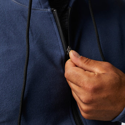 Zip Up Unmatched Unisex Hoodie (Navy)