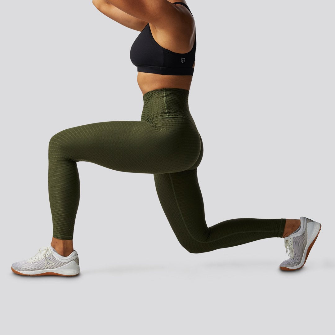 Green workout leggings