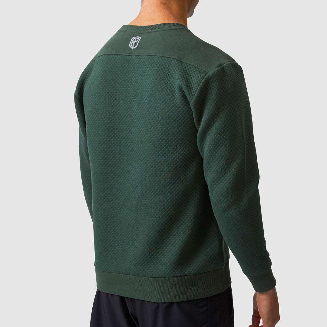 Male Waffle Crewneck Pullover (Pine)